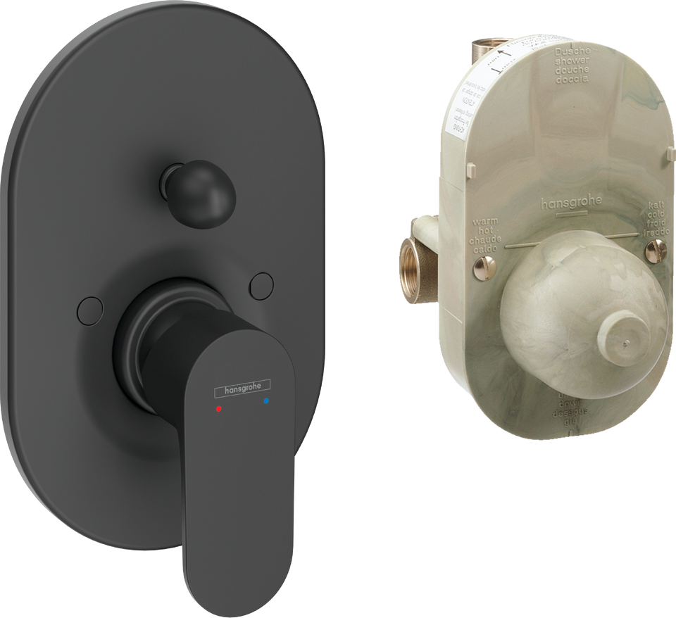 Hansgrohe Rebris E Eviye Bataryası S Tek Kollu Banyo Bataryası Ankastre (31741180 İç Set Dahil) Satin Siyah 72448670 - 72448670
