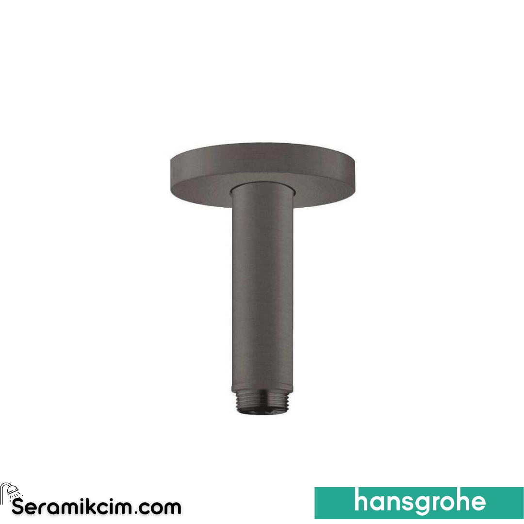 Hansgrohe S 10cm Tavan Bağlantısı Mat Siyah Krom 27393340