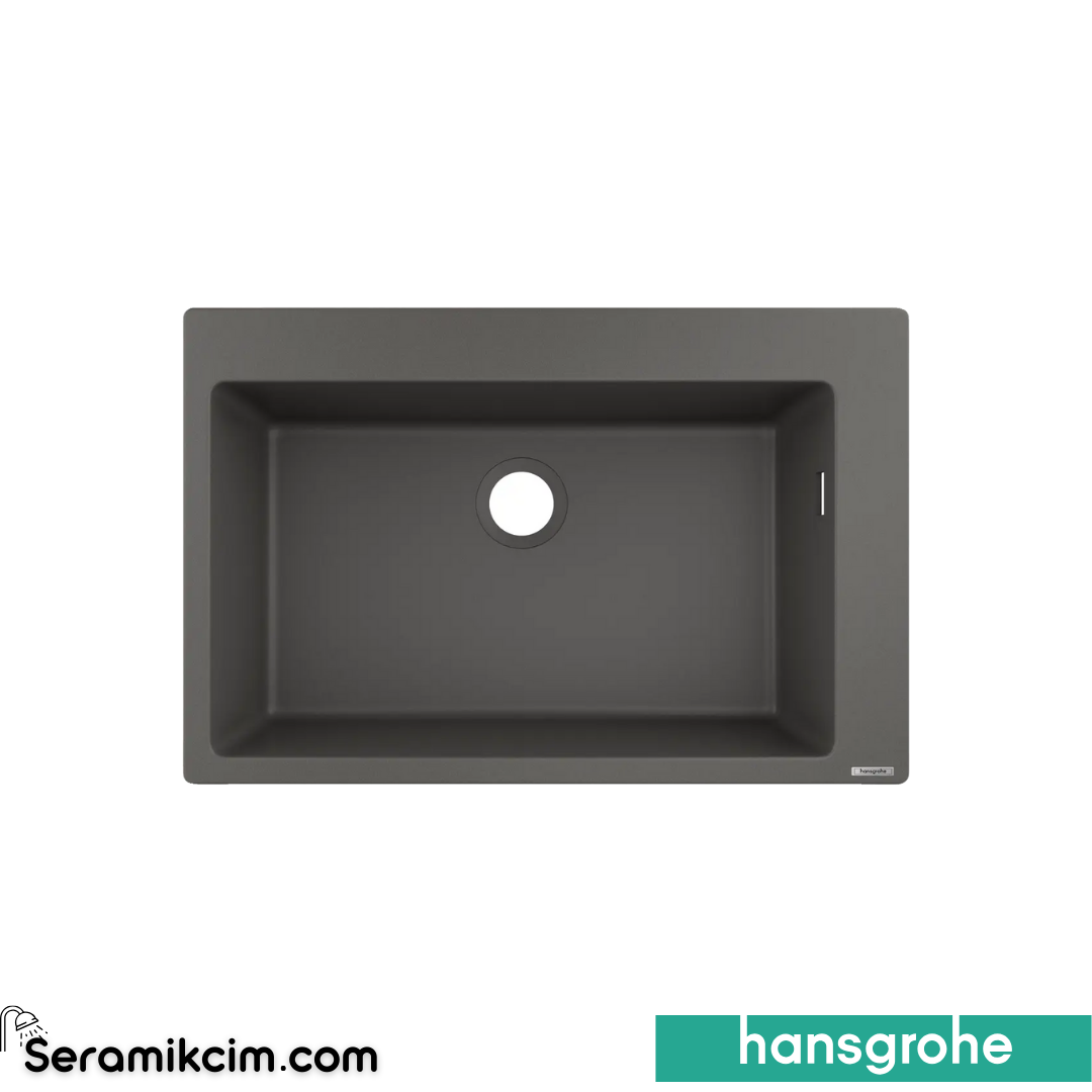 Hansgrohe S510-F660 Tezgah Üstü Granit Eviye 660 Taş Gri 43313290