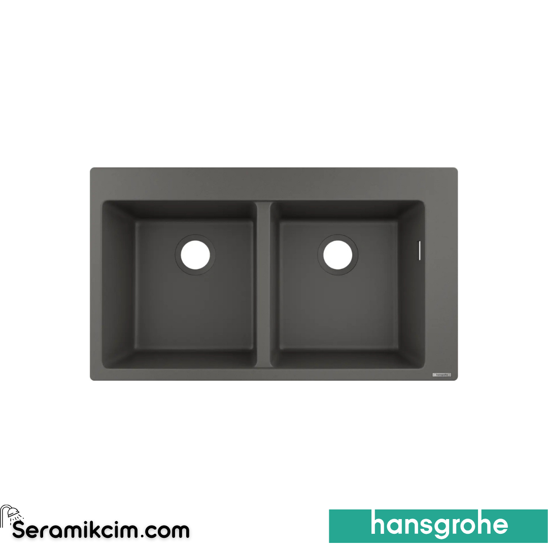 Hansgrohe S510-F770 Granit Eviye TezgaÜstü 370/370 Taş Gri 43316290