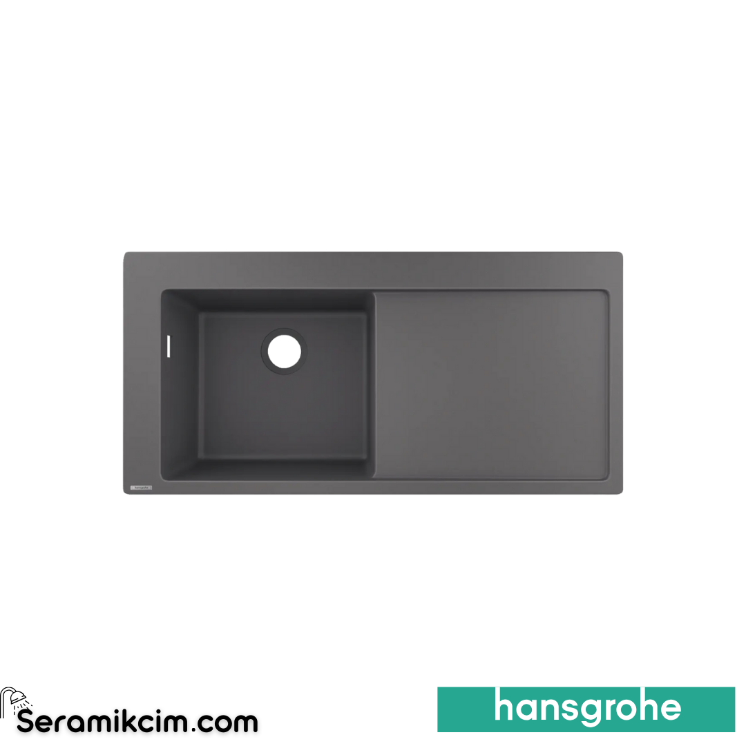 Hansgrohe S5110-F450 Granit Eviye 450 Damlalıklı Taş Gri 43330290