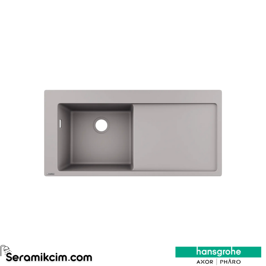 Hansgrohe S5110-F450 Granit Eviye 450 Damlalıklı Beton Grisi 43330380