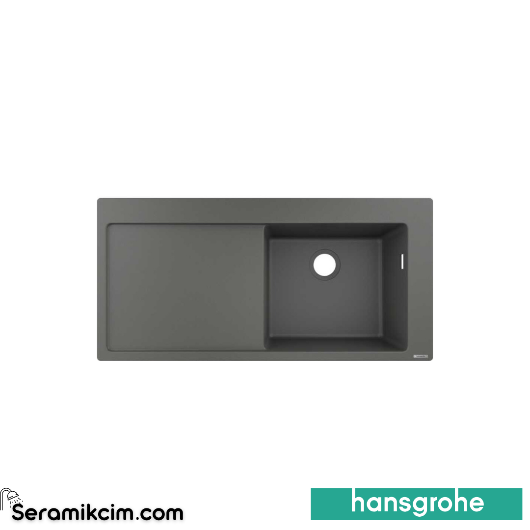 Hansgrohe S514-F450 Tezgahüstü Grani Eviye 450 Damlalık Taş Gri 43314290