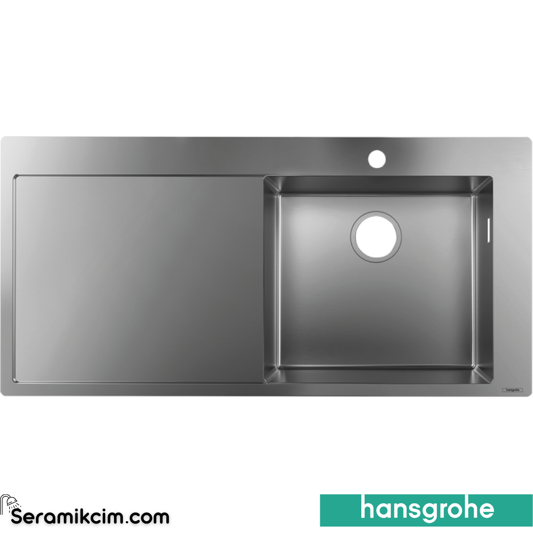 Hansgrohe S715-F450 Ankastre Eviye 450 Damlalıklı Paslanmaz Çelik 43306800
