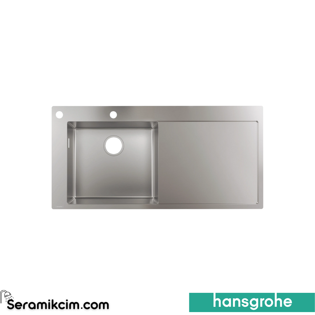 Hansgrohe S718-F450 Paslanmaz Çelik Eviye 450 Damlalıklı 43332800