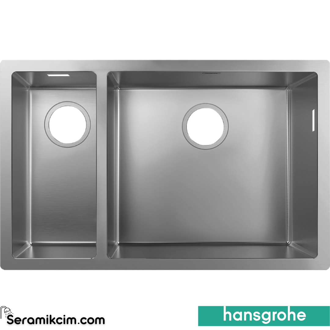 Hansgrohe S719-U655 Tezgah Altı Eviye 180x450 Paslanmaz Çelik 43429800