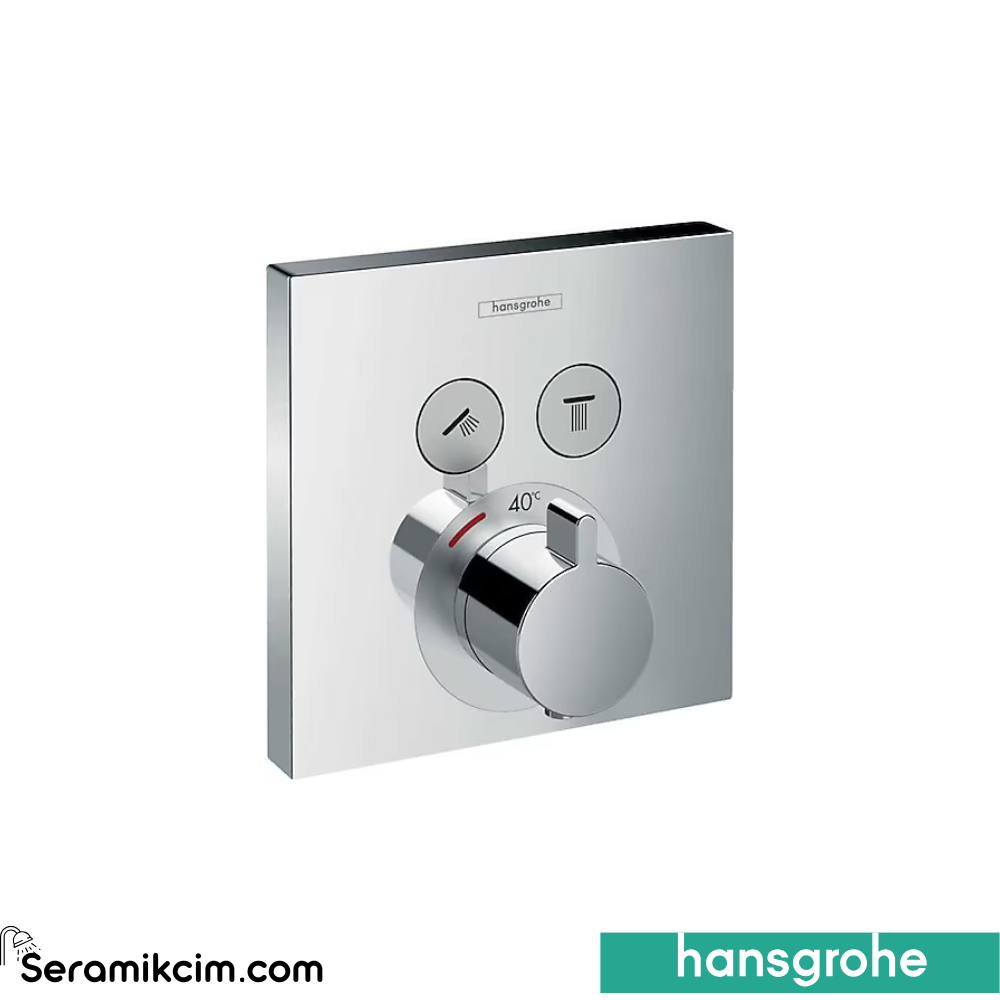 Hansgrohe Showerselect 2 Çıkış Termostatik Ankastre Eviye Bataryası Krom 15763000