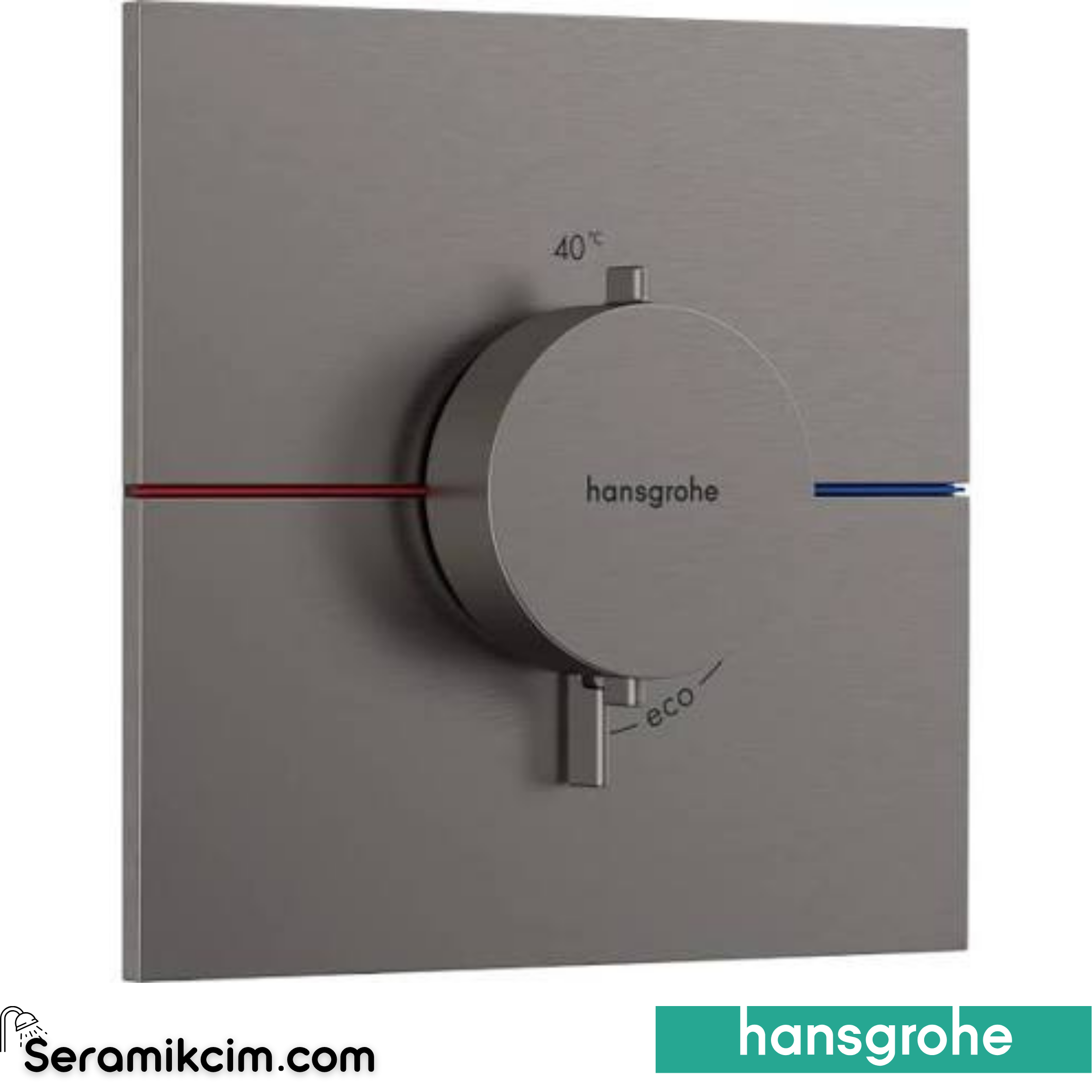 Hansgrohe Showerselect Comfort E Ankastre Banyo Bataryası Termostatik Mat Siyah-Krom 15574340