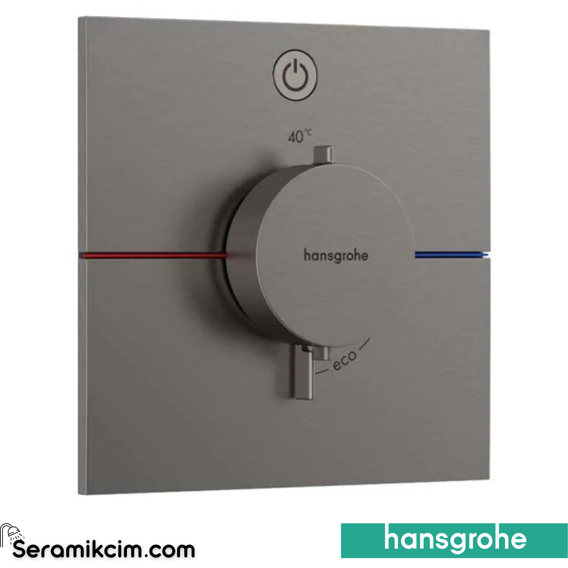 Hansgrohe Showerselect Comfort E Ankastre Banyo Bataryası Termostatik 1 Çıkış Mat Siyah-Krom 15571340