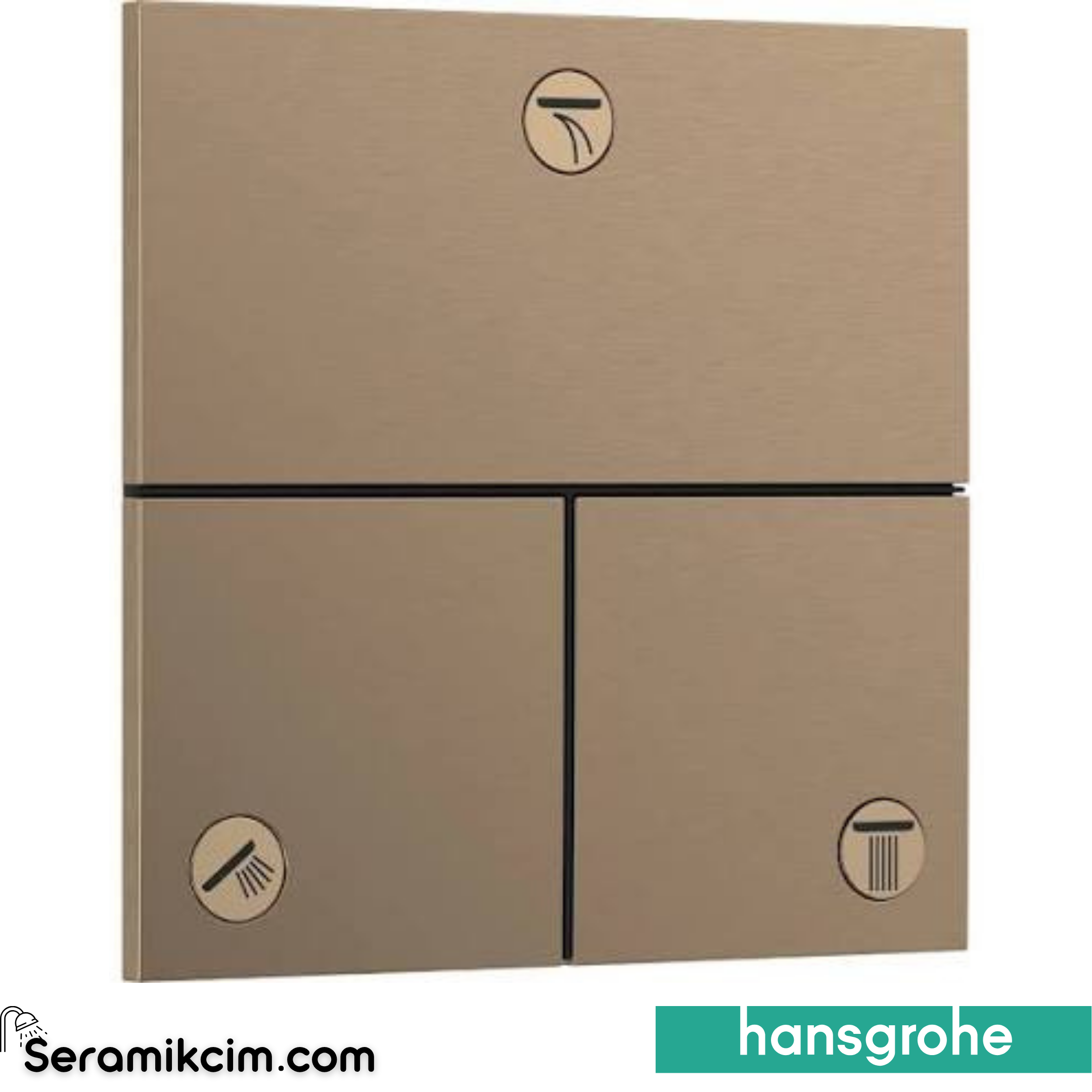 Hansgrohe Showerselect Comfort E Ankastre Banyo Bataryası 3 Çıkış Mat Bronz 15573140