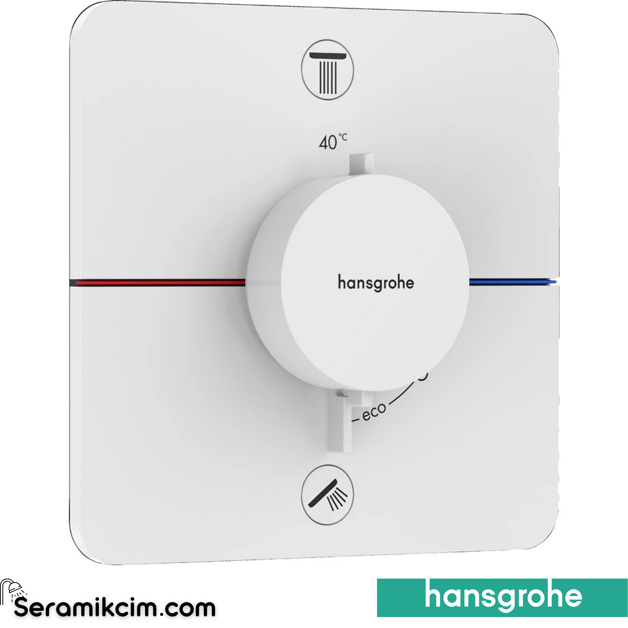 Hansgrohe Showerselect Comfort Q Ankastre Banyo Bataryası Termostatik 2 Çıkış Mat Beyaz 15583700