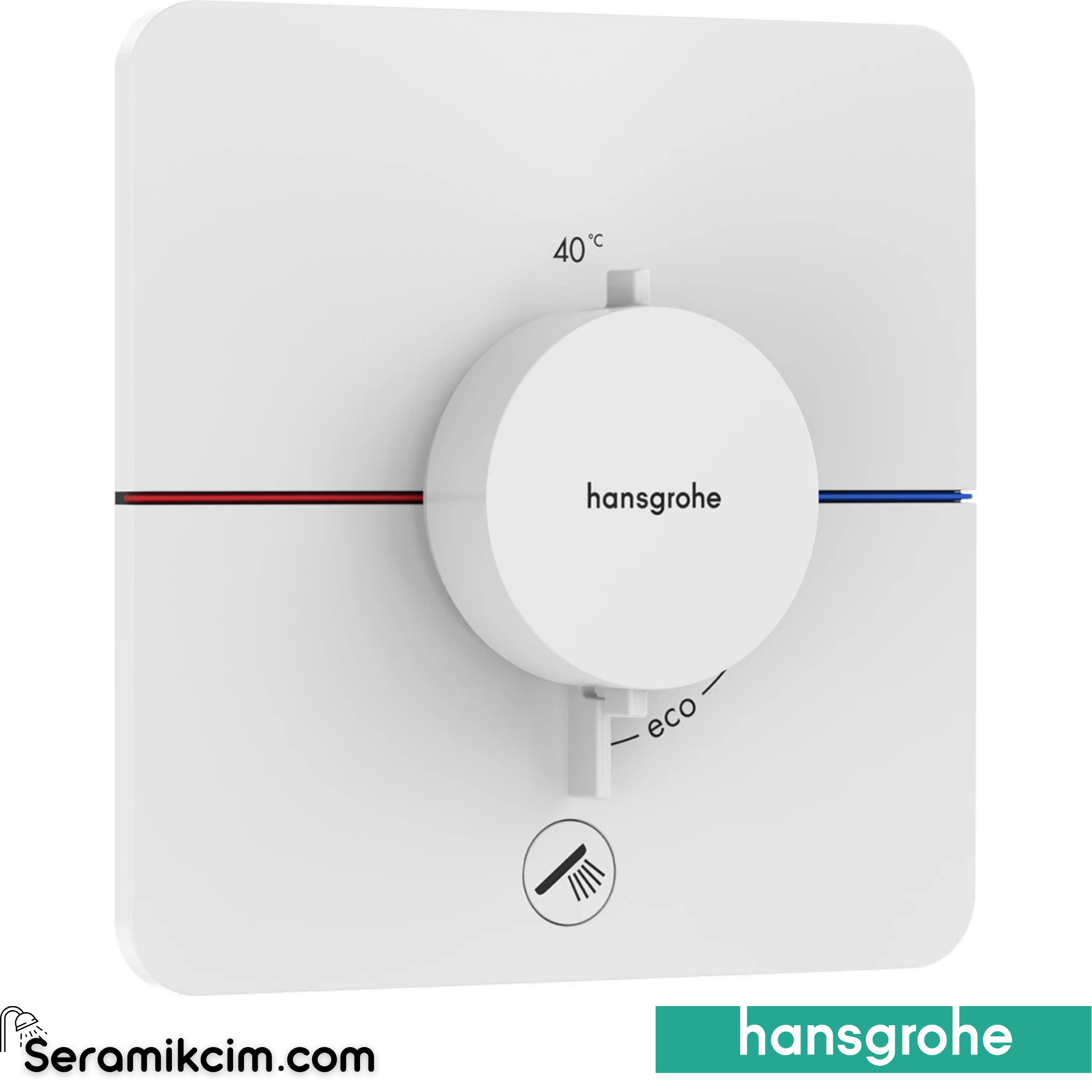 Hansgrohe Showerselect Comfort Q Ankastre Banyo Bataryası Termostatik 1 Çıkış Ve İlave Çıkış Mat Beyaz 15589700
