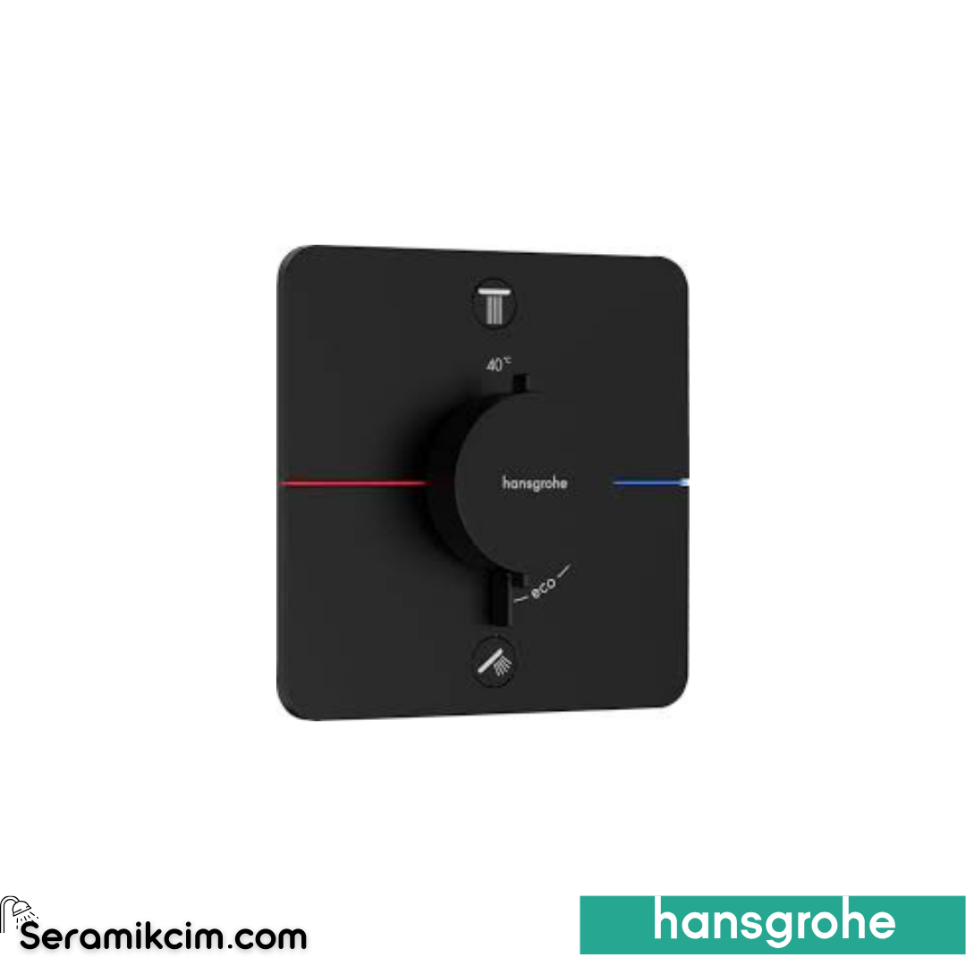 Hansgrohe Showerselect Comfort Q Termostat Ankastre 2 Çıkış Mat Siyah 15583670