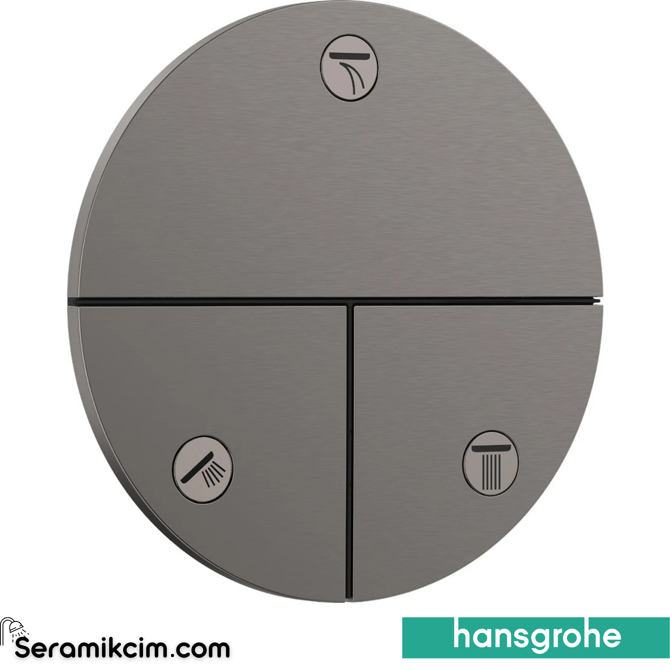 Hansgrohe Showerselect Comfort S Ankastre Banyo Bataryası 3 Çıkış Mat Siyah Krom 15558340