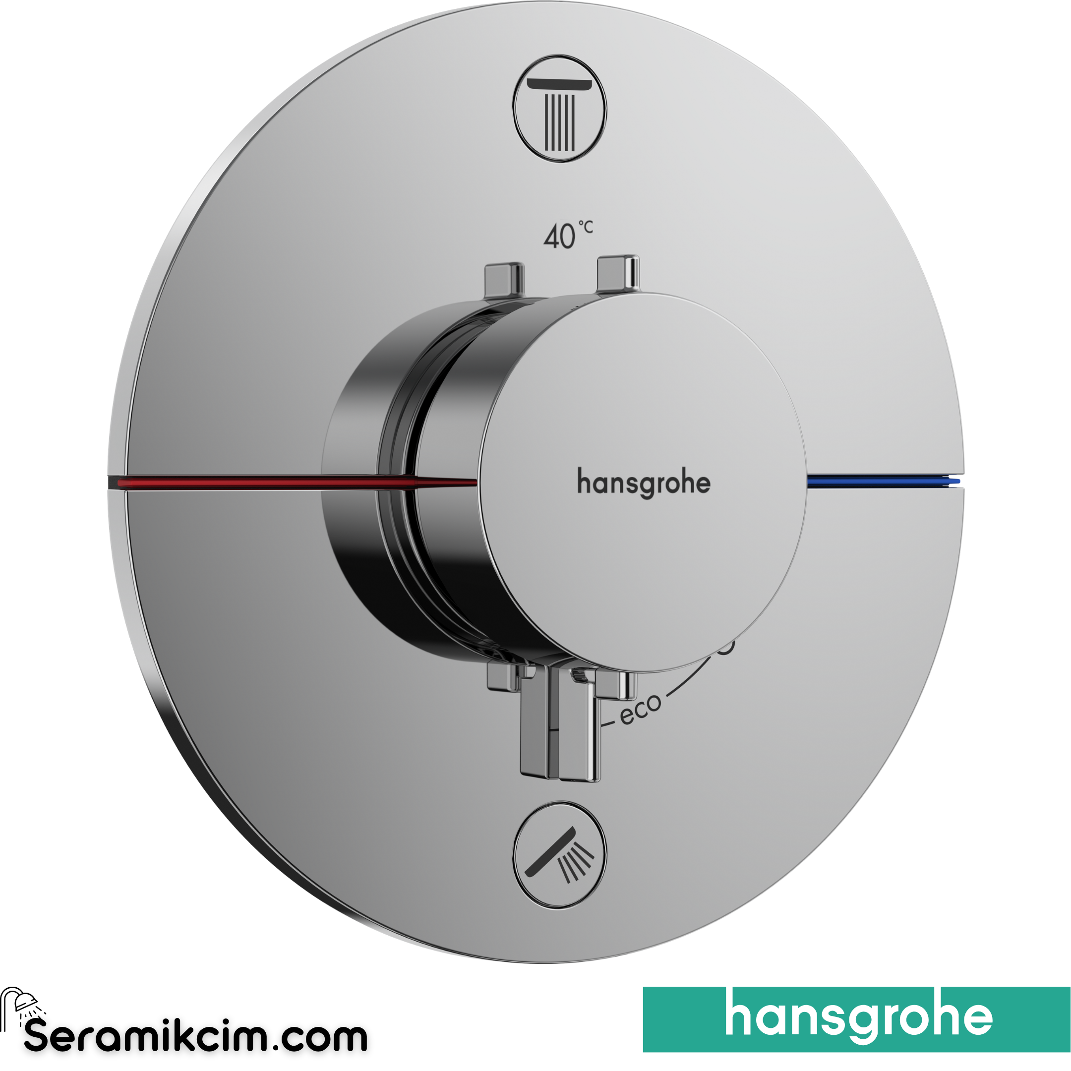 Hansgrohe Showerselect Comfort S Ankastre Banyo Bataryası Termostatik 2 Çıkış Krom 15556000