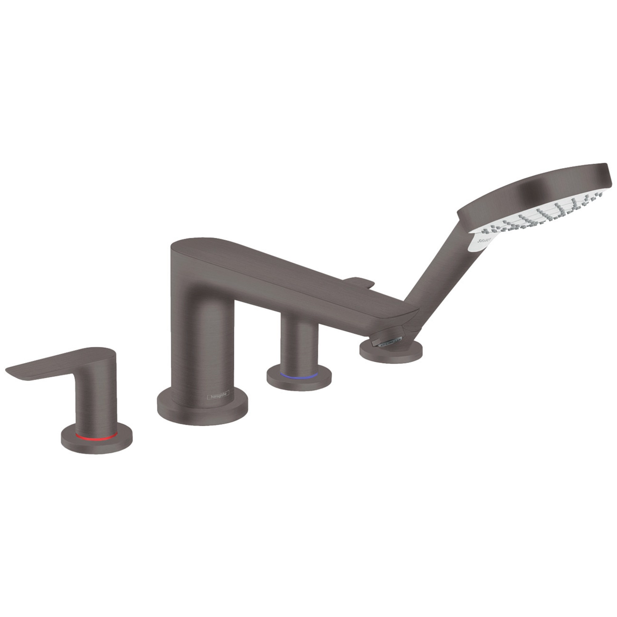 Hansgrohe Talis E 4 Delikli Küvet Bataryası Mat Siyah-Krom 71748340