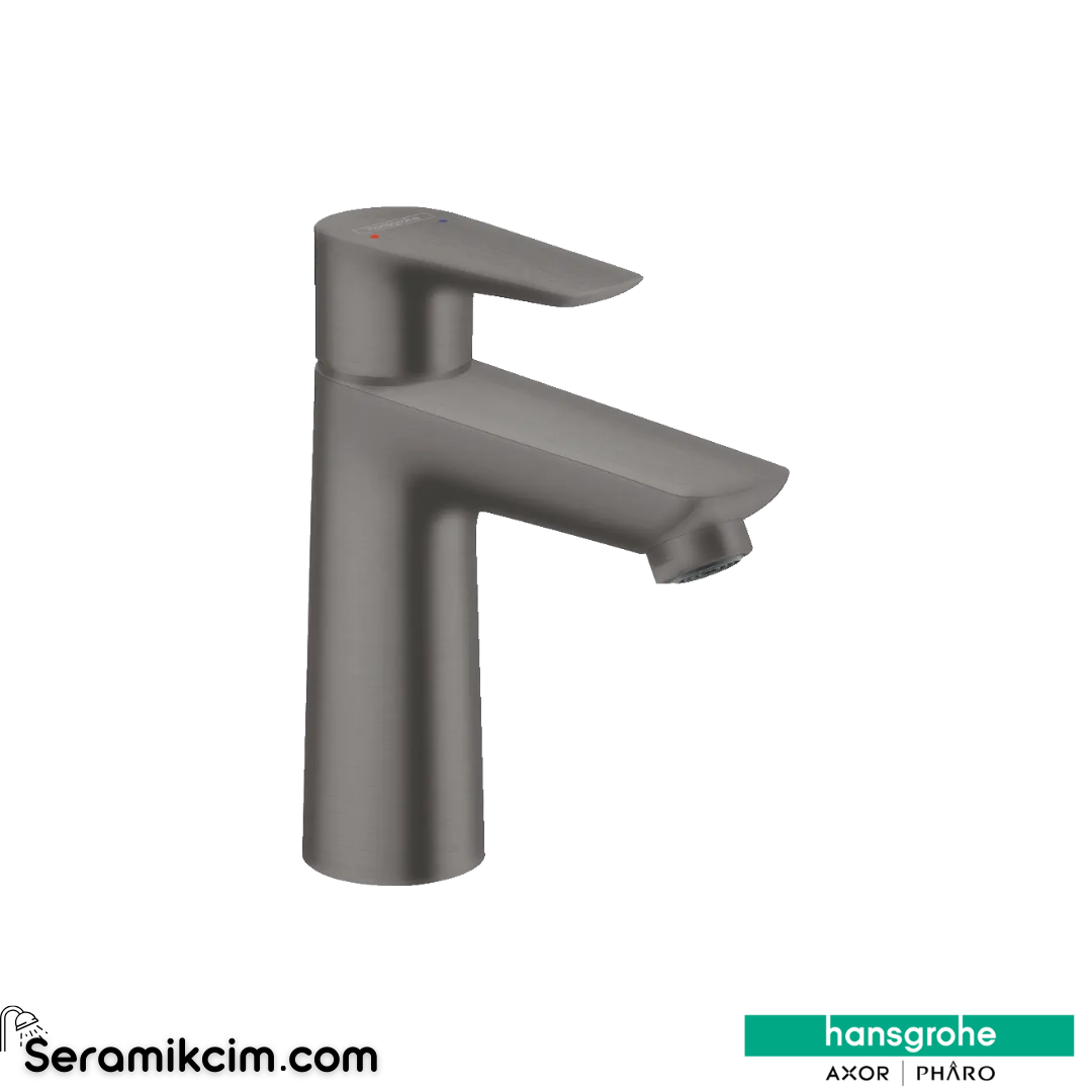 Hansgrohe Talis E Lavabo Bataryası 110 Sifon Kumandalı Mat Siyah Krom 71710340