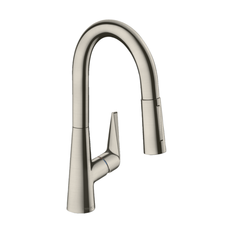 HansGrohe Talis M51 Tek Kollu Eviye Bataryası 160, Çekilebilir El Duşu, 2Jet Paslanmaz Çelik 72815800
