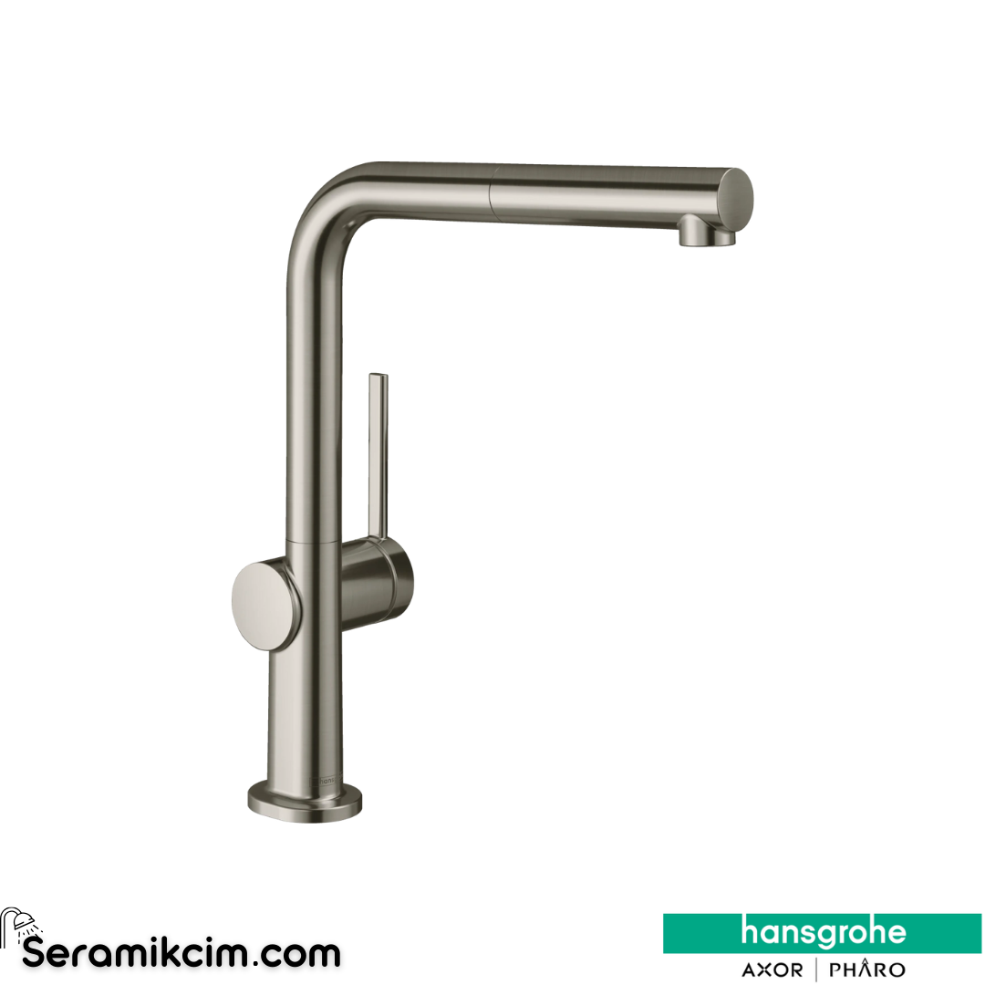 Hansgrohe Talis M54 Evye Bataryası Mat Paslanmaz Çelik 72859800