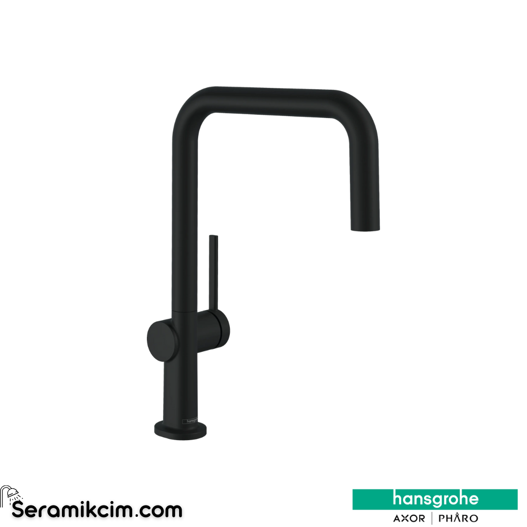 Hansgrohe Talis M54 U Eviye Bataryası 220 1 Fonksiyonlu, Ecosmart+ Mat Siyah 72844670