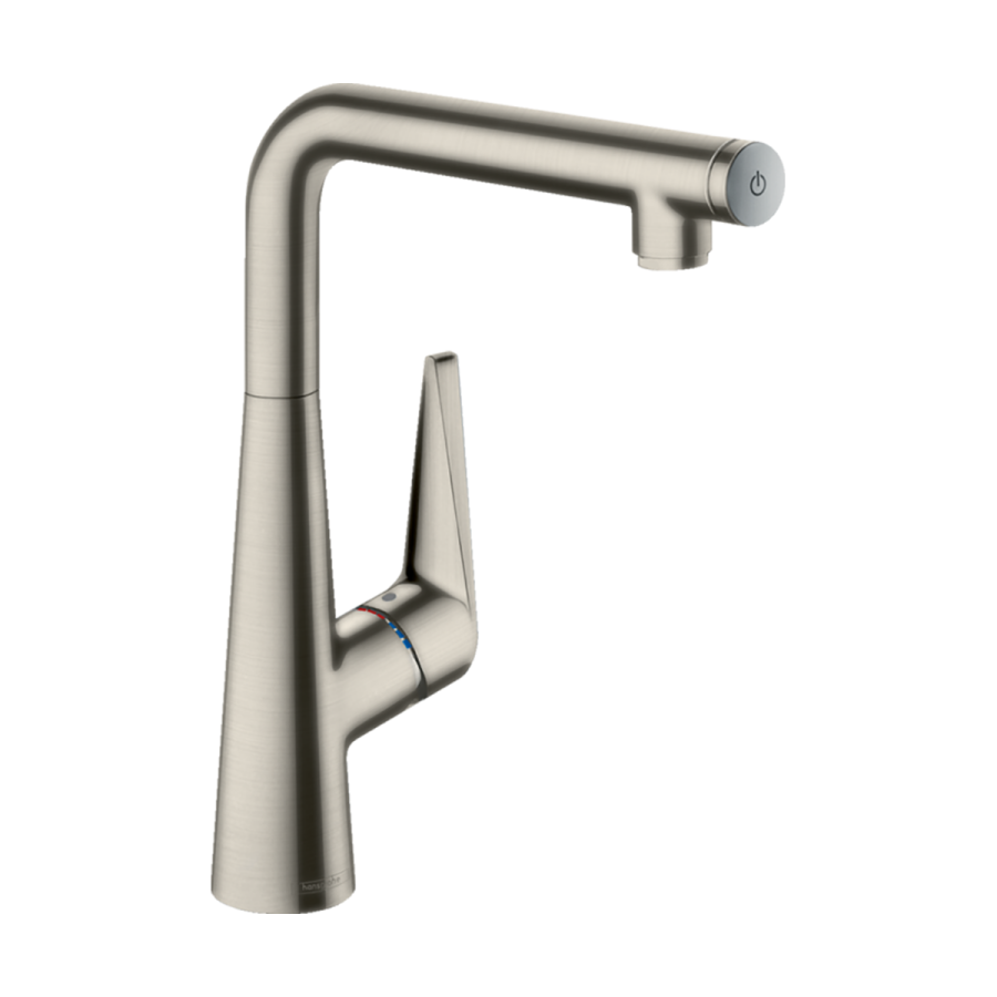 HansGrohe Talis Select M51 Tek Kollu Eviye Bataryası 300, 1Jet Paslanmaz Çelik 72820800