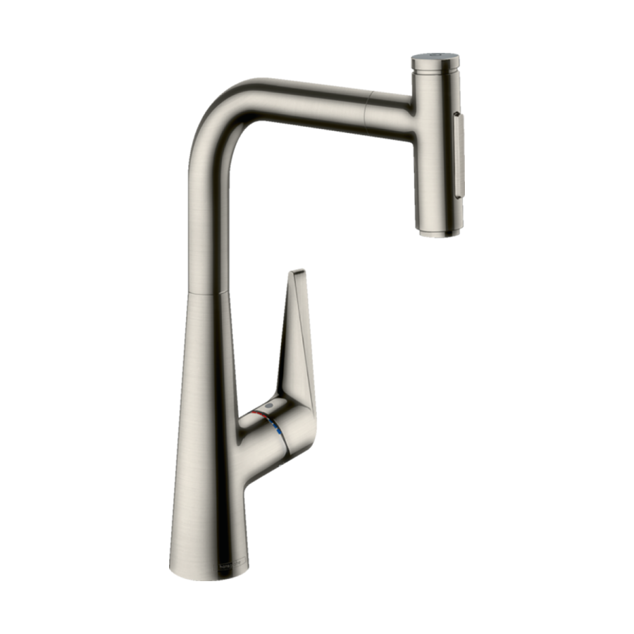 HansGrohe Talis Select M51 Tek Kollu Eviye Bataryası Çekilebilir El Duşu İle Paslanmaz Çelik 72823800