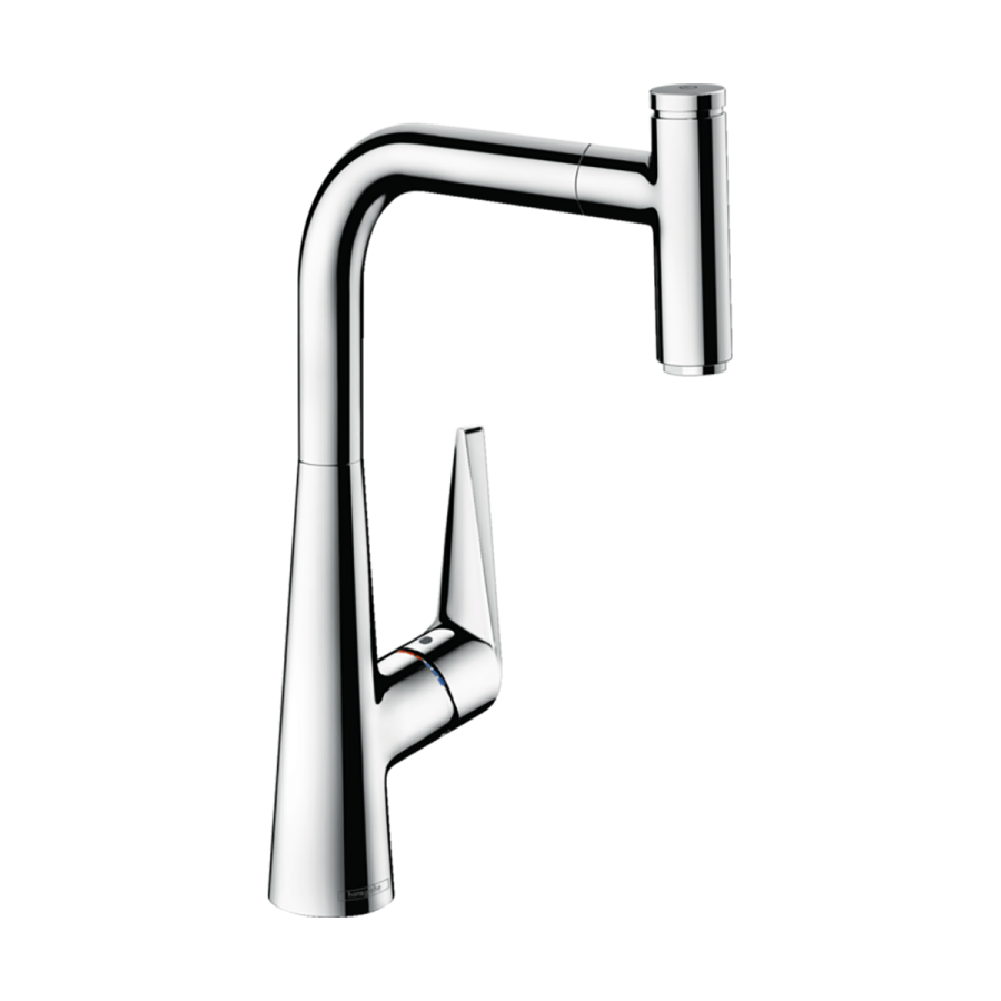 HansGrohe Talis Select M51 Tek Kollu Eviye Bataryası 300, Eco, Çekilebilir Gaga, 1Jet Krom 72826000