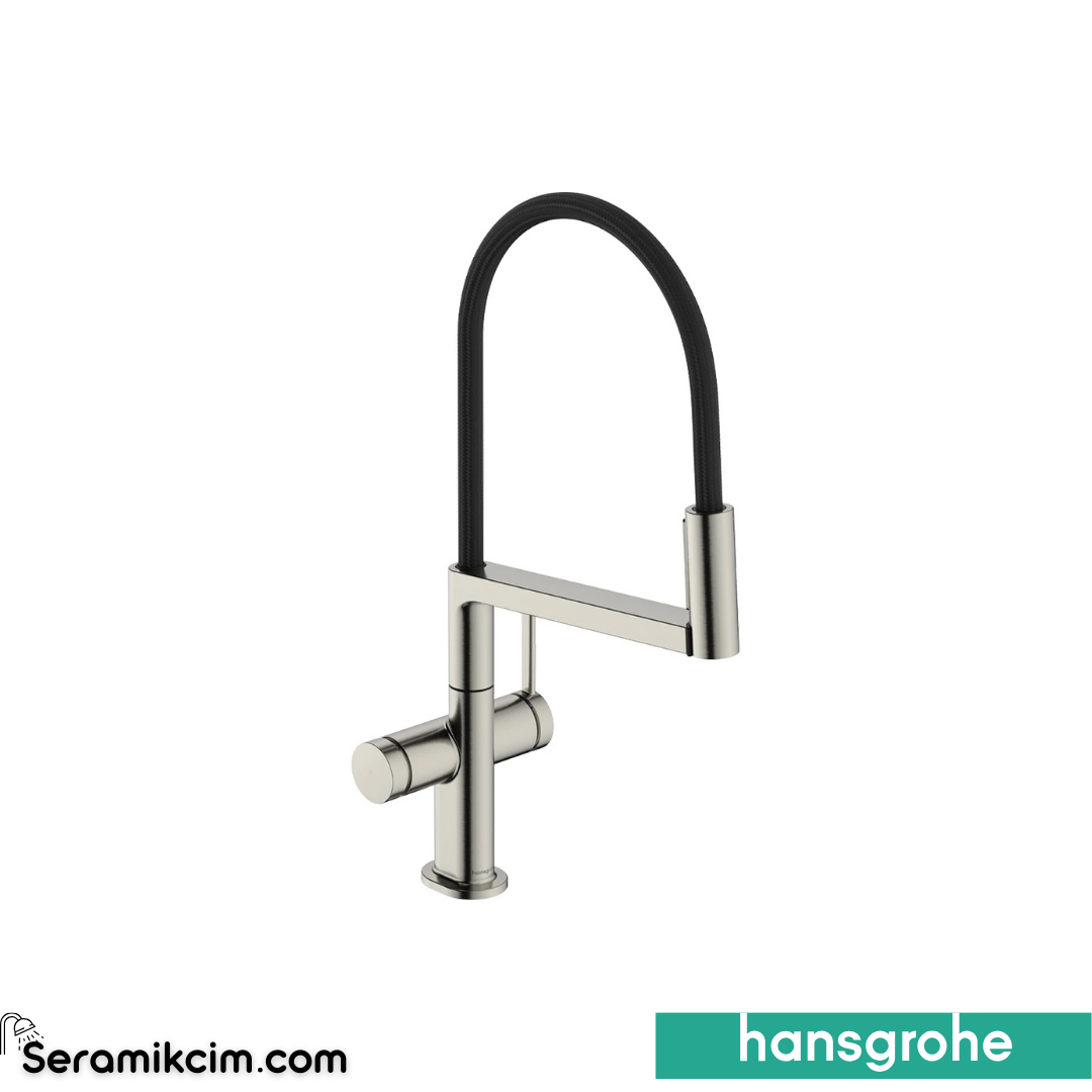 Hansgrohe Talis Select M54 Powder Spray Eviye Bataryası Semi-Pro 3jet Paslanmaz Çelik 72861800