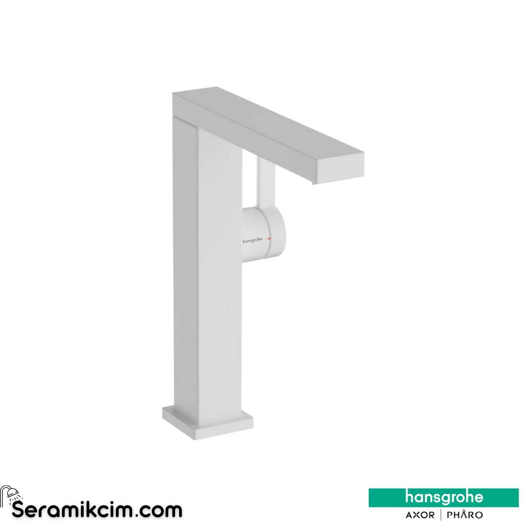 Hansgrohe Tecturis E 210 Fine Lavabo Bataryası Coolstart Ecosmart+ Döner Gaga Bas-Aç Gider Seti İle Mat Beyaz 73060700