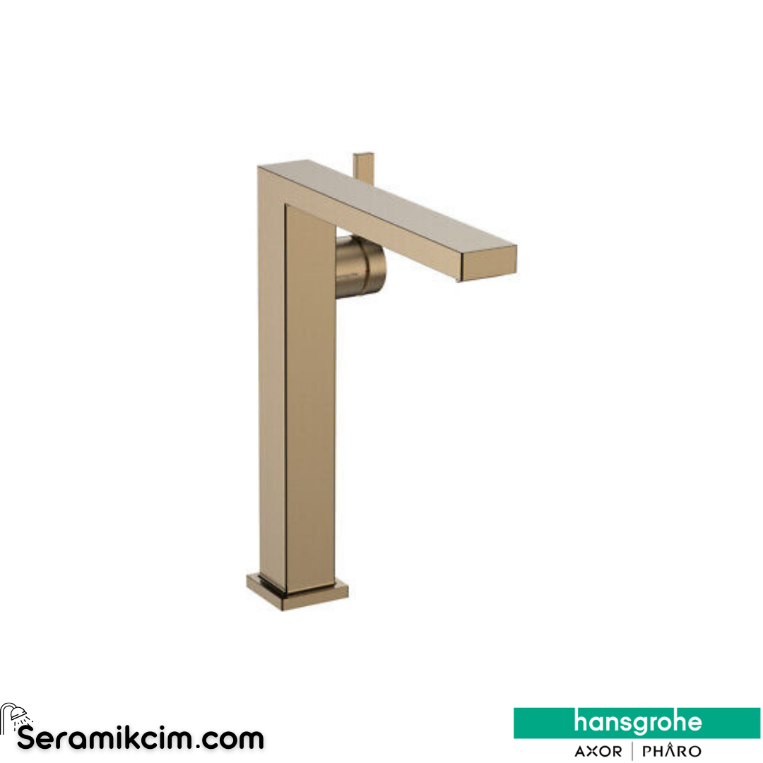 Hansgrohe Tecturis E 240 Fine Çanak Lavabo Bataryası Coolstart Bas-Aç Gider Seti İle Mat Bronz 73073140
