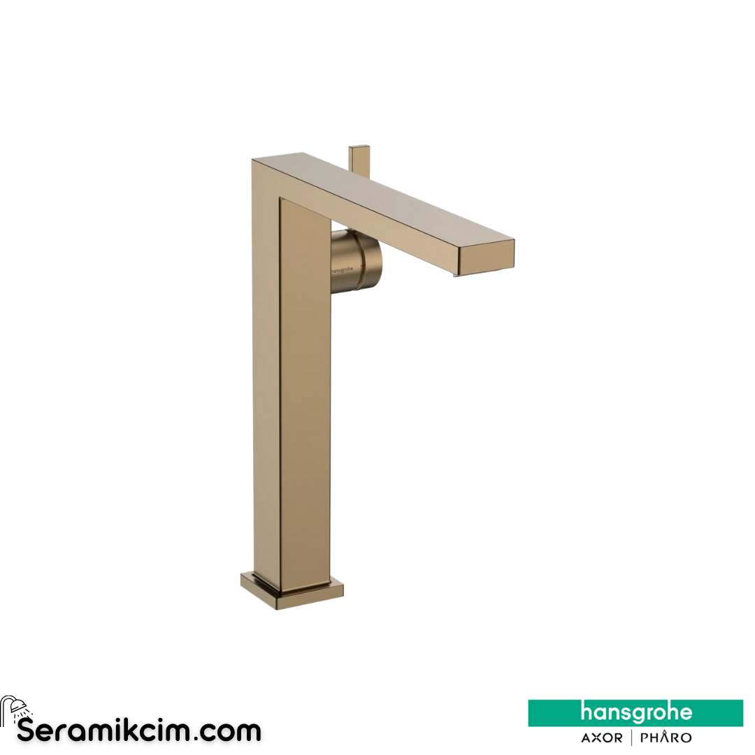 Hansgrohe Tecturis E 240 Fine Çanak Lavabo Bataryası Coolstart Ecosmart+ Bas-Aç Gider Seti İle Mat Bronz 73070140