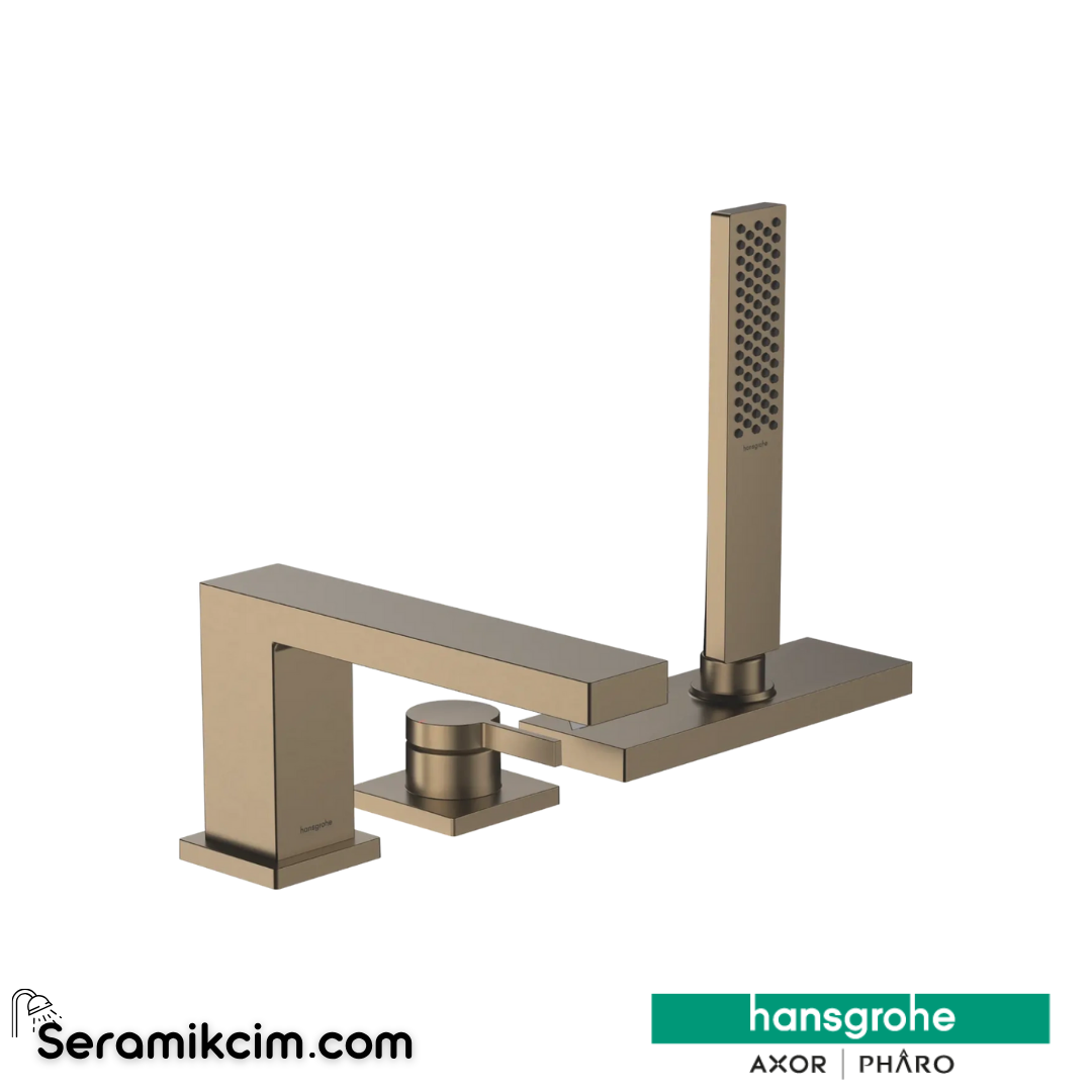 Hansgrohe Tecturis E 3-Delikli Küvet Kenarı Tek Kollu Banyo Bataryası Mat Beyazox İle 73443140