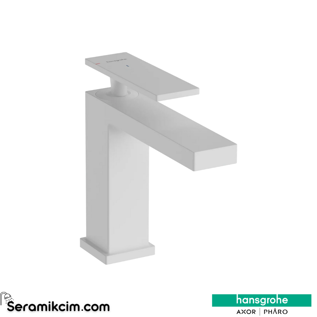 Hansgrohe Tecturis E Lavabo Bataryası 110 Coolstart Ecosmart+ Sifon Kumandalı Mat Beyaz 73014700