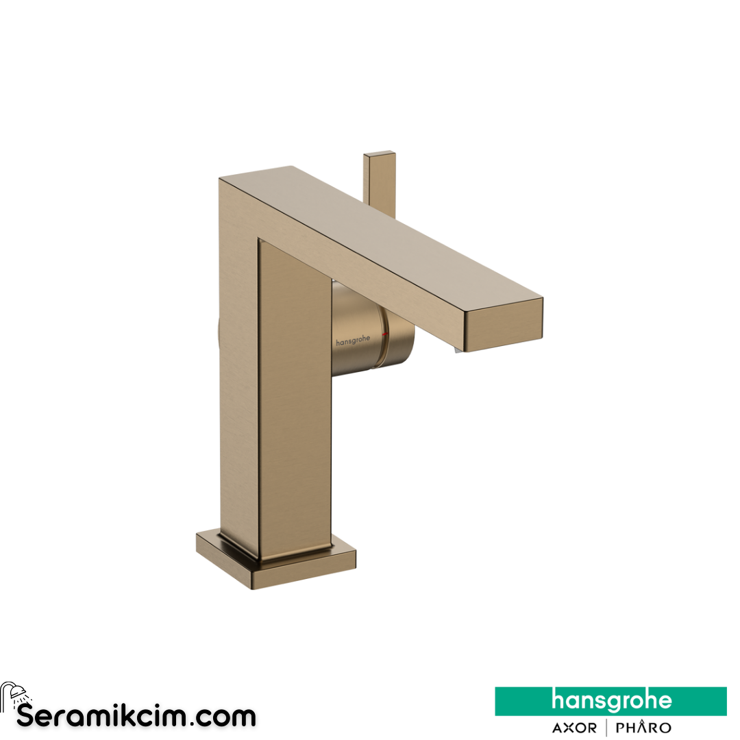 Hansgrohe Tecturis E Lavabo Bataryası 110 Fine Coolstart Bas-Aç Gider Seti İle Mat Bronz 73024140