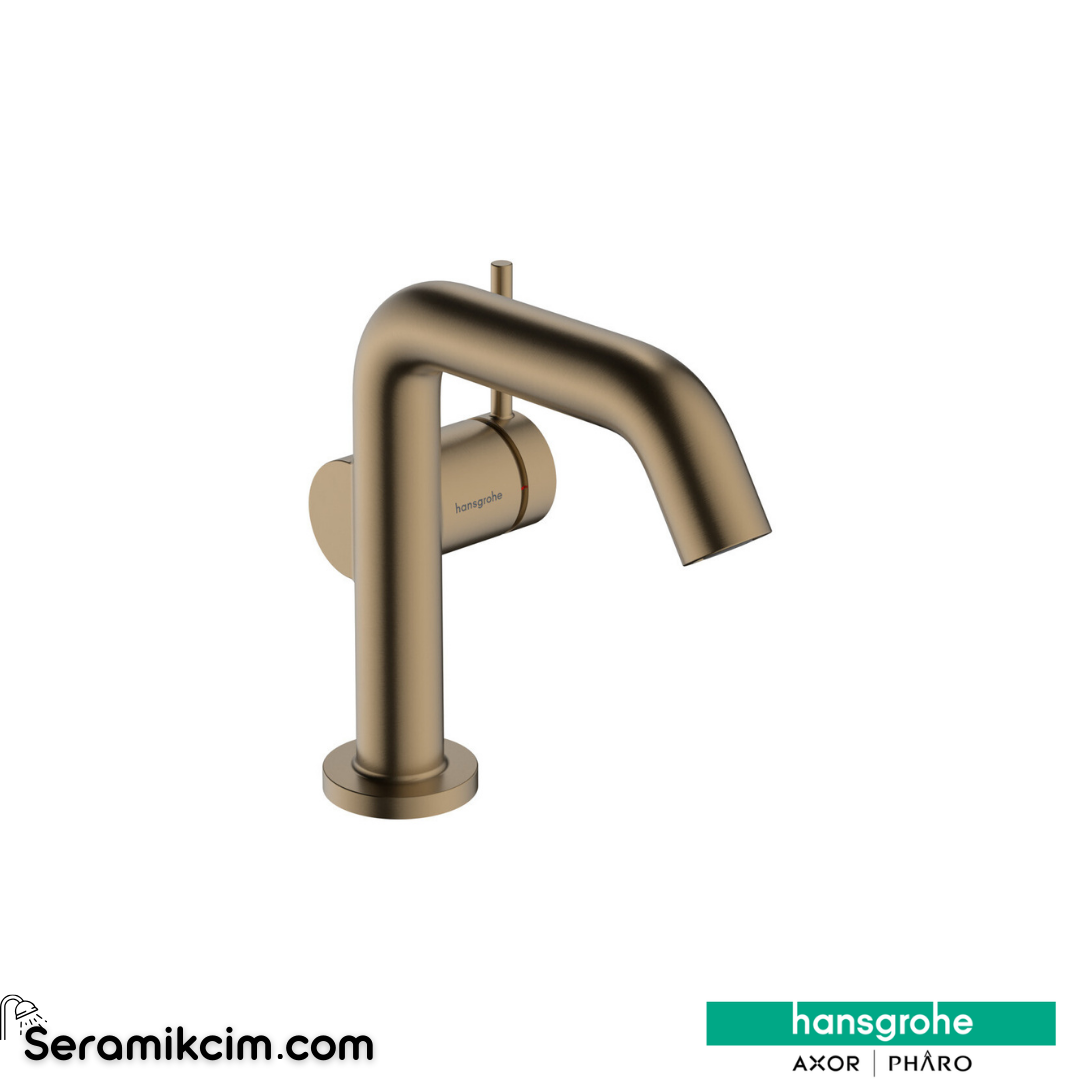 Hansgrohe Tecturis S 110 Fine Lavabo Bataryası Coolstart Bas-Aç Gider Seti İle Mat Bronz 73322140