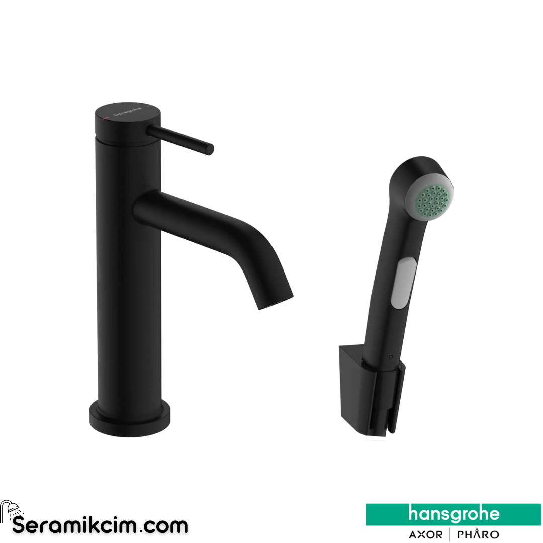 Hansgrohe Tecturis S 110 Lavabo Bataryası Bidette El Duşu Ve Duş Hortumu 160 Cm İle Mat Siyah 73211670