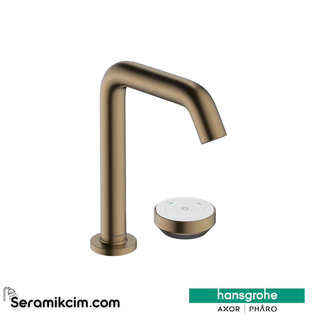 Hansgrohe Tecturis S 150 2 Delikli Lavabo Bataryası Coolstart Ecosmart+ Kumandasız Mat Bronz 73353140