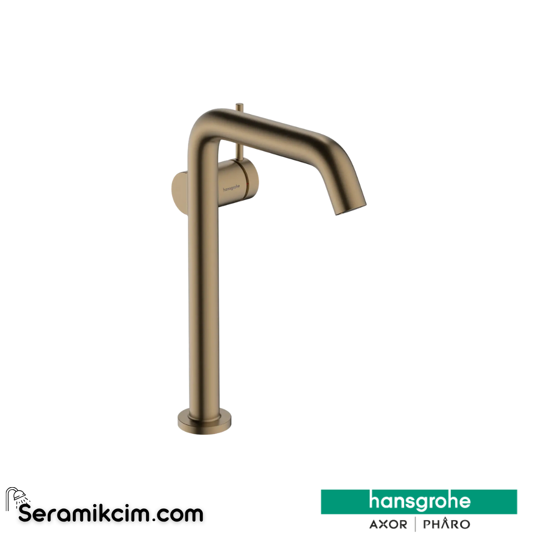 Hansgrohe Tecturis S 240 Fine Çanak Lavabo Bataryası Coolstart Ecosmart+ Bas-Aç Gider Seti İle Mat Bronz 73370140