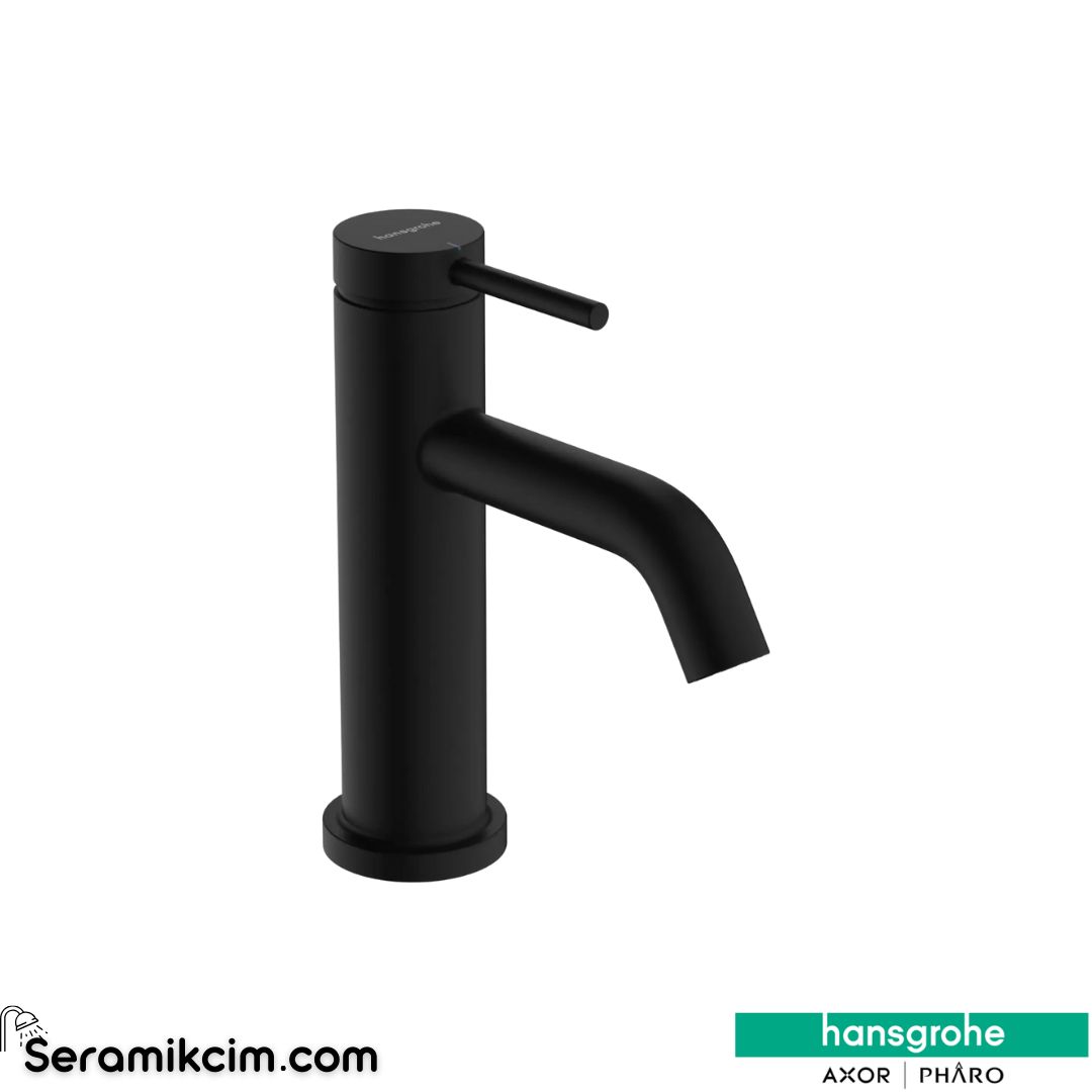 Hansgrohe Tecturis S 80 Tek Su Girişli Lavabo Bataryası Ecosmart+ Mat Siyah 73313670