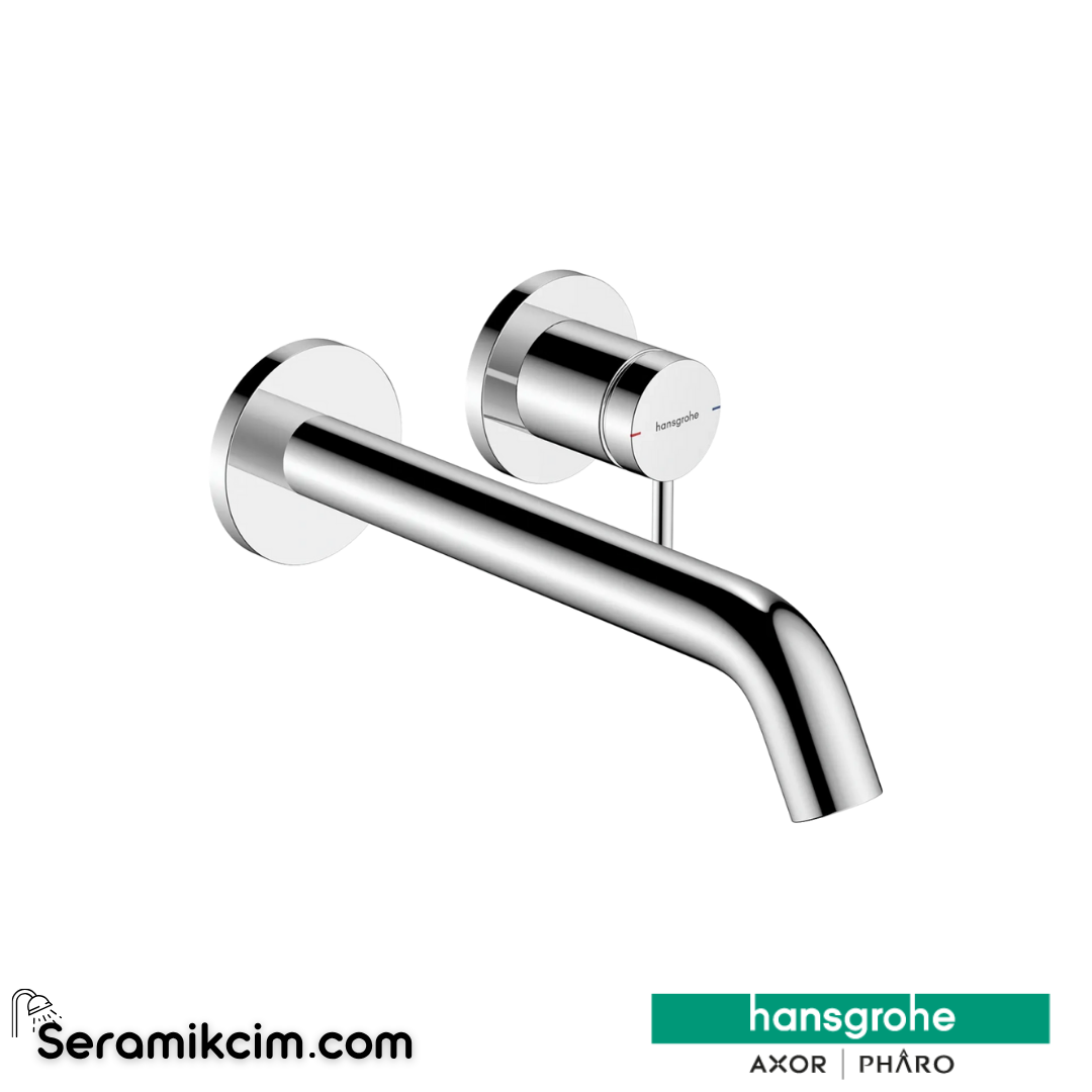Hansgrohe Tecturis S Ankastre Lavabo Bataryası Ecosmart+ 22,5 Cm Gaga İle Krom 73351000