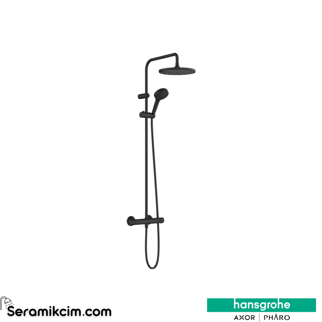 Hansgrohe Vernis Blend 240 Duş Kolonu EcoSmart Mat Siyah 26428670
