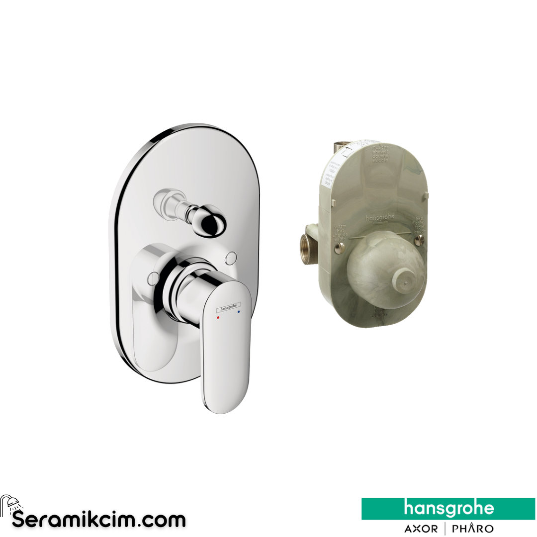 Hansgrohe Vernis Blend Ankastre Banyo Bataryası (İç Set Dahil) Krom 71473000