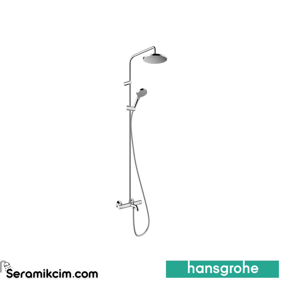 Hansgrohe Vernis Blend Duş Kolonu 200 1 Fonksiyonlu Ecosmart Banyo Termostatı İle Krom 26079000