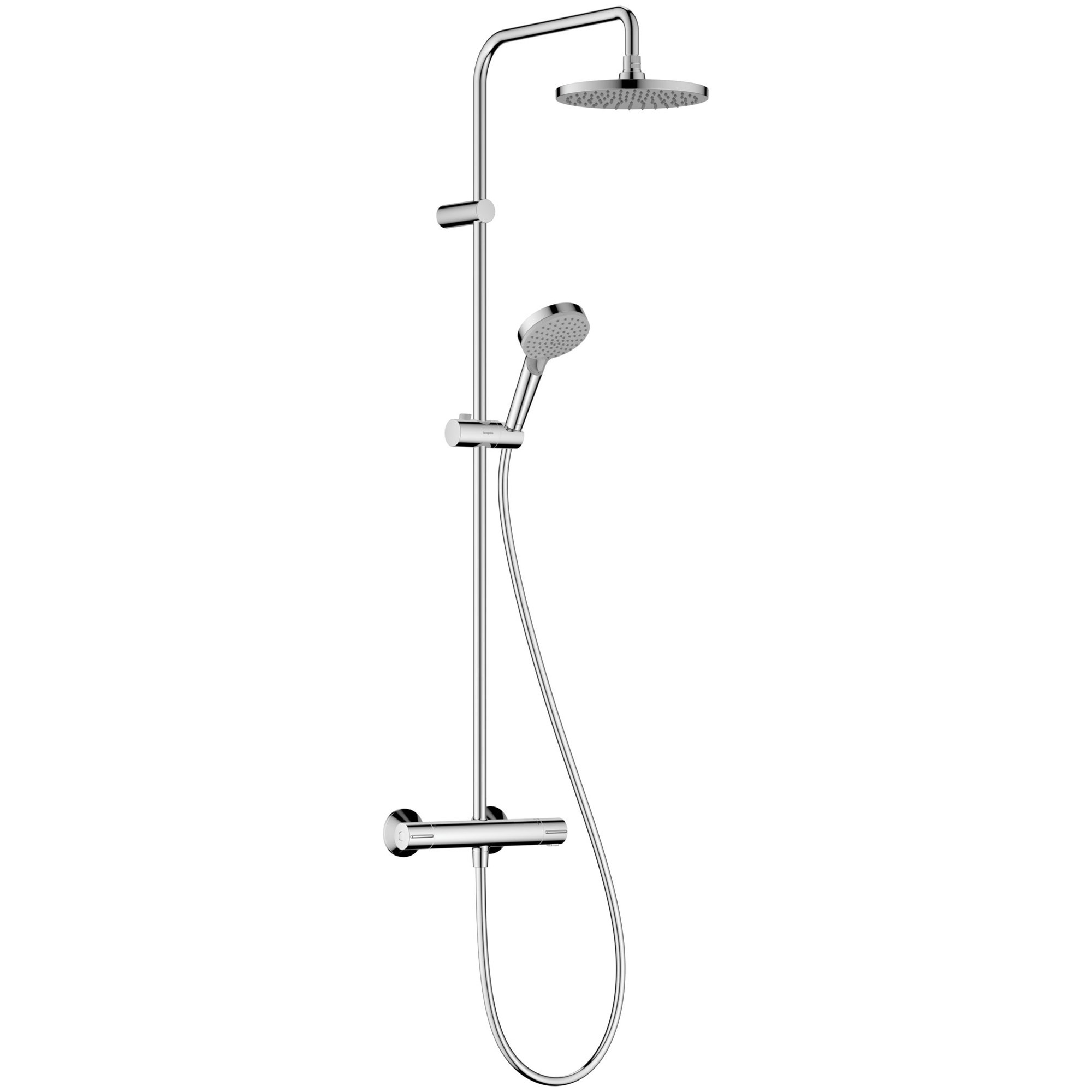 Hansgrohe Vernis Blend Termostatik Duş Sistemi 20,5 cm 1 Fonksiyonlu EcoSmart+ Krom 26318000