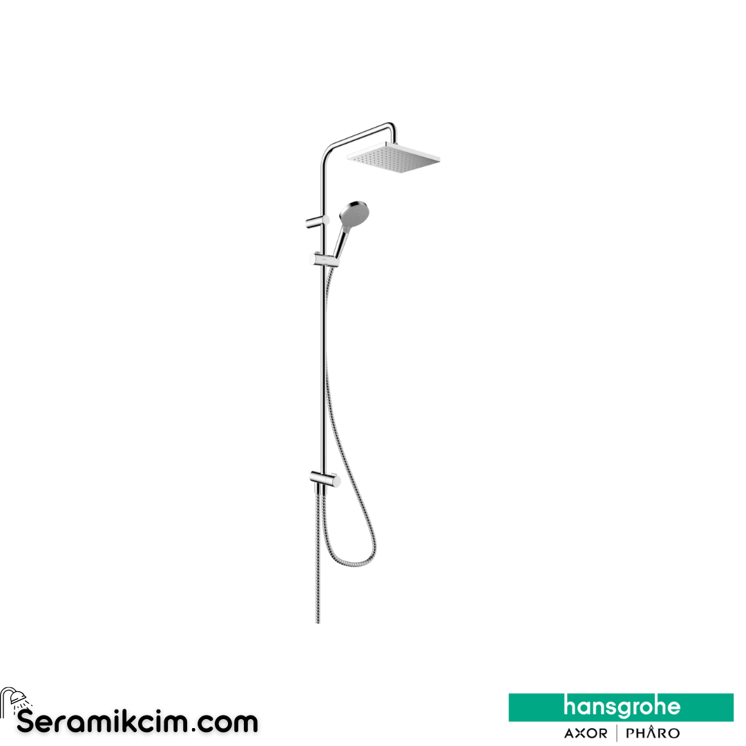 Hansgrohe Vernis Shape Duş Kolonu 230 1 Fonksiyonlu Reno Ecosmart Krom 26289000