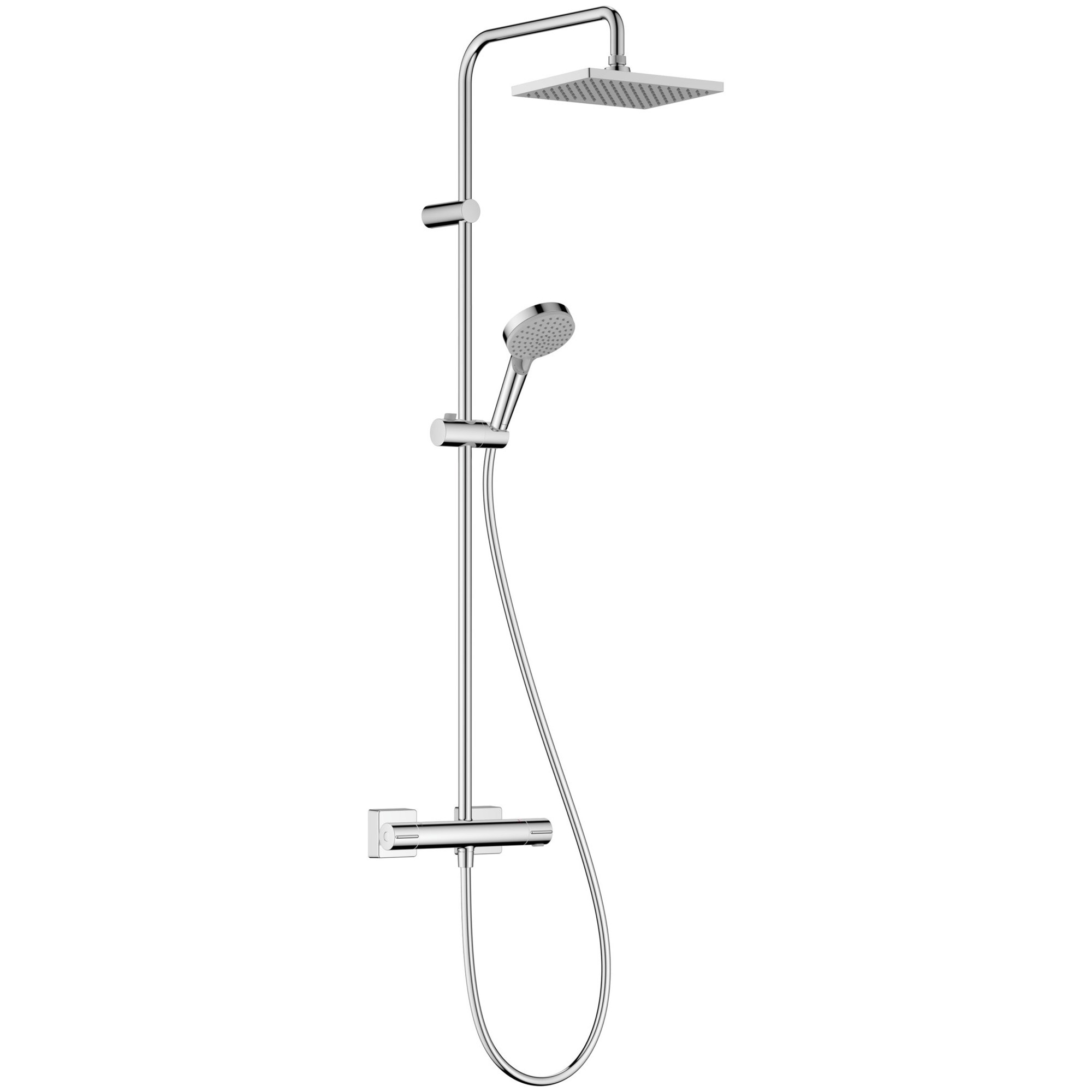 Hansgrohe Vernis Shape Termostatik Duş Sistemi 23x17 cm 1 Fonksiyonlu EcoSmart+ Krom 26319000