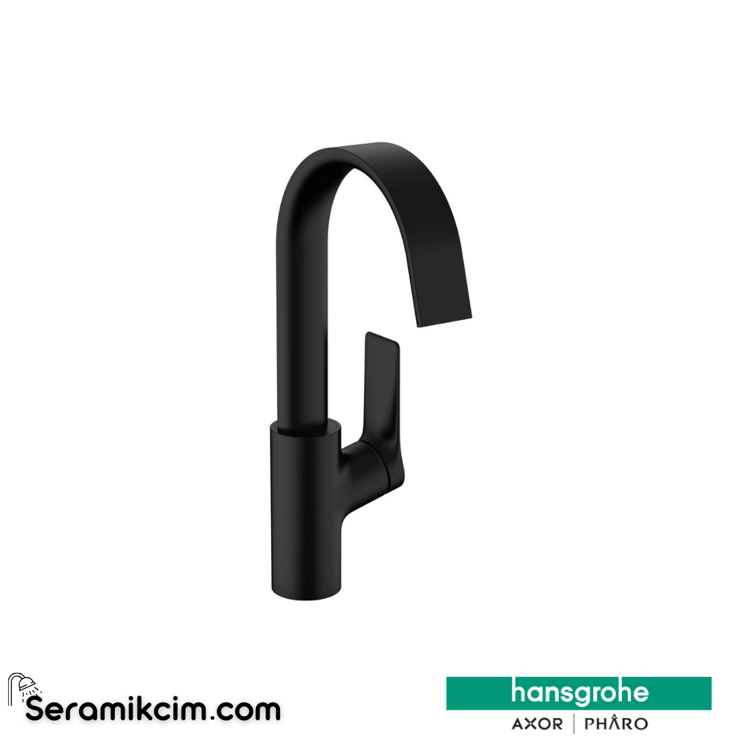 Hansgrohe Vivenis 210 Tek Kollu Döner Lavabo Bataryası Mat Siyah 75032670