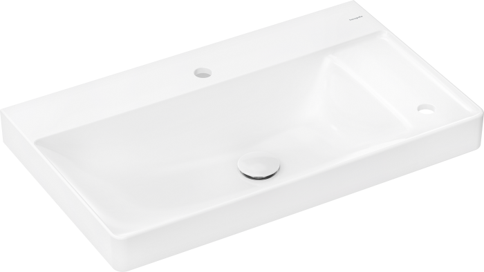 Hansgrohe Xelu Q Etajerli Lavabo Çift Armatür Delikli 80x48 cm Beyaz 61028450