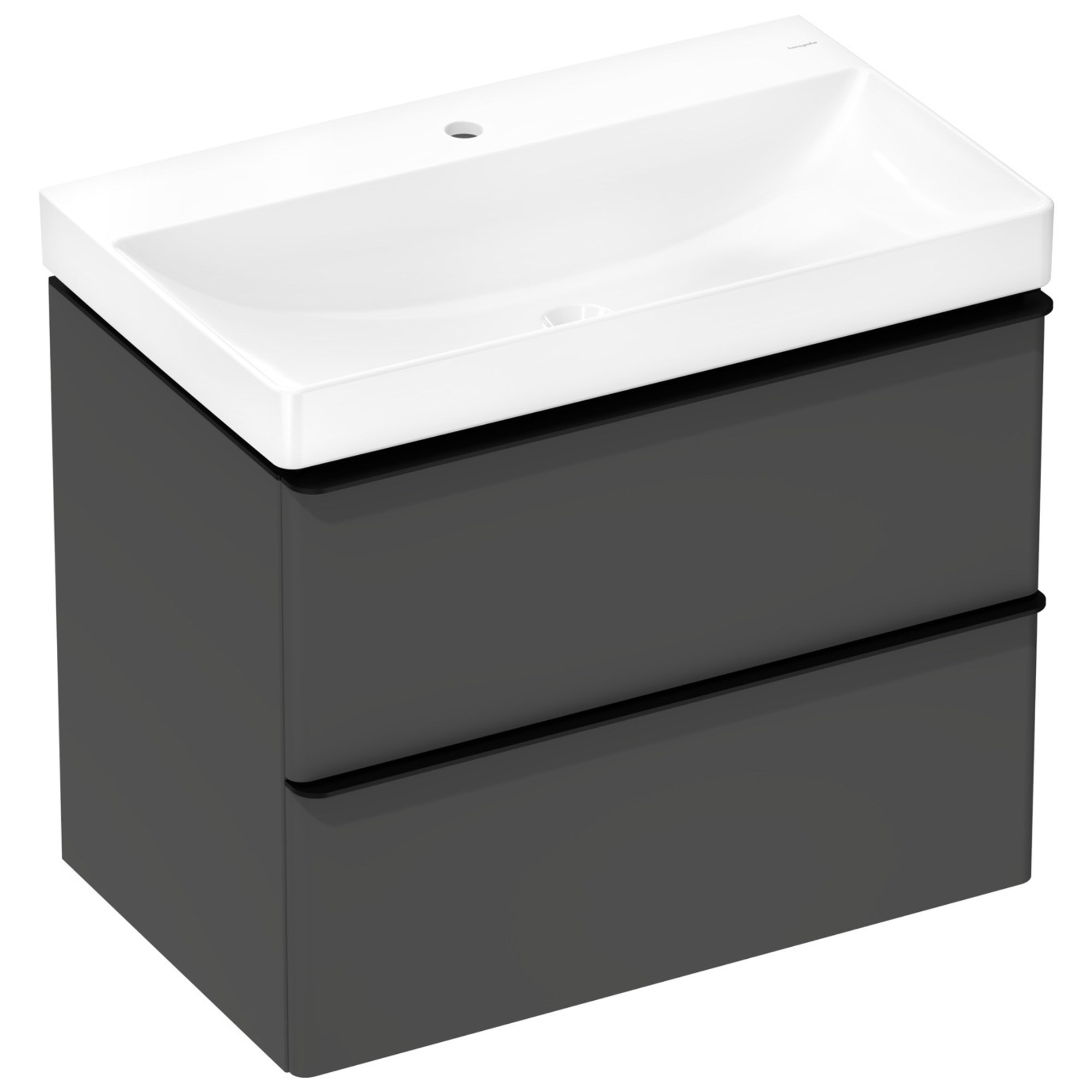 Hansgrohe Xelu Q Lavabolu Banyo Dolabı Seti 78x47,5 cm 2 Çekmeceli Mat Elmas Gri 54375670