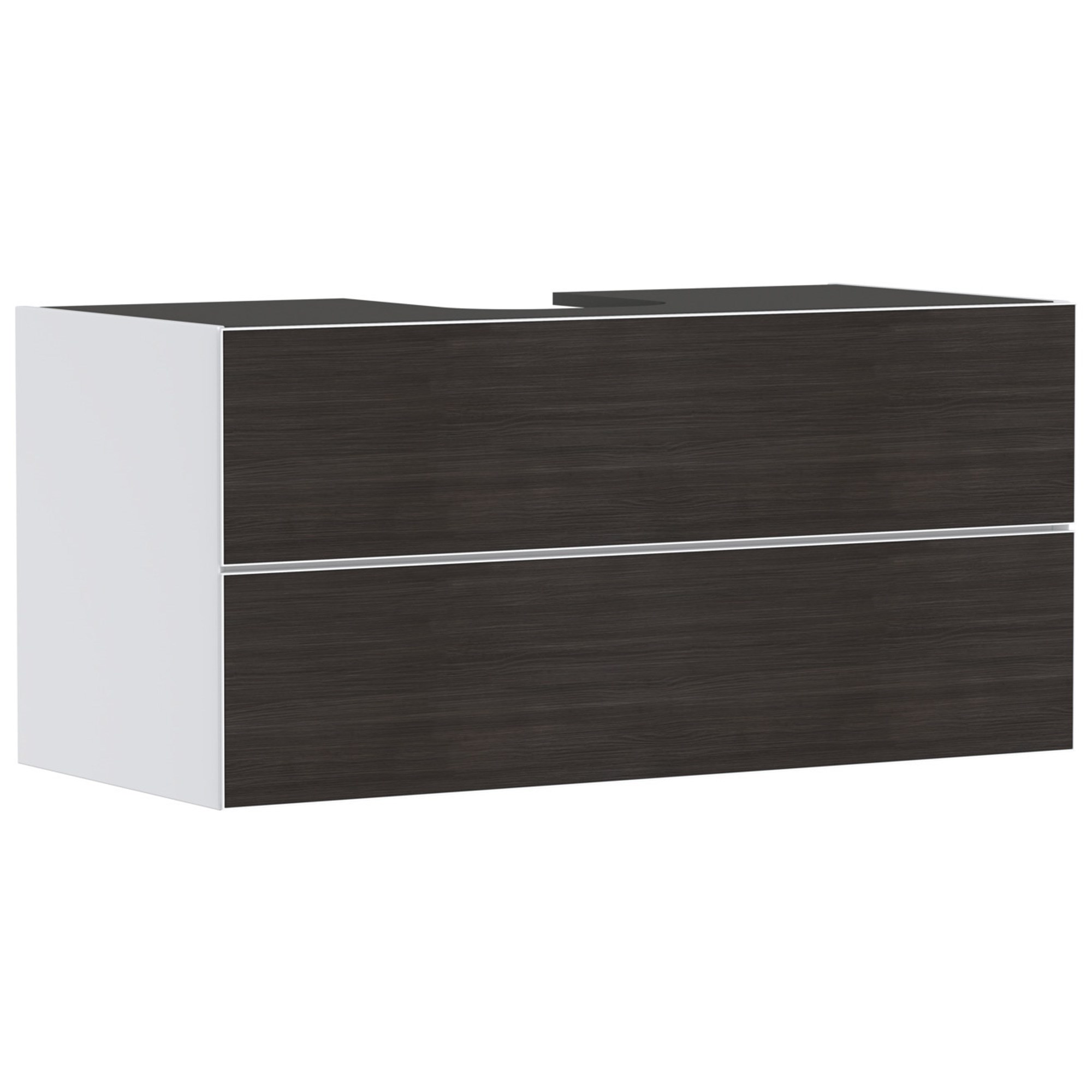 Hansgrohe Xevolos E Lavabo Dolabı 118x55 cm 2 Çekmeceli Konsol İçin Mat Beyaz-Koyu Meşe 54193730